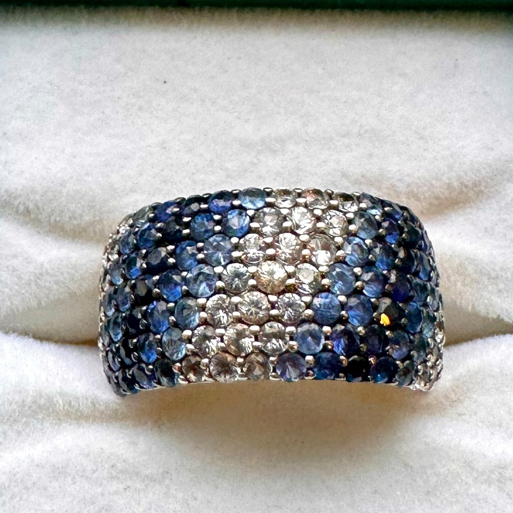 Effy Shades of blue and white sapphire ring!  Gorgeous, sparkly and never worn!